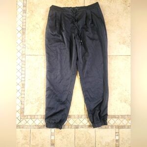 H by Halston Black Satin Joggers